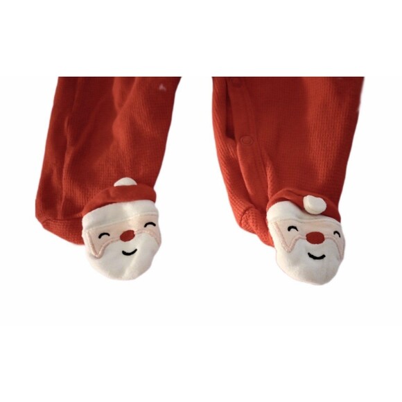 2pc Santa Christmas Holiday Infant Sleepers sz 6M Infant Pajamas PJs - Picture 9 of 10
